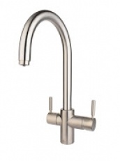 3N1 Instant Filtered Steaming Hot water tap with J Shaped Spout in Brushed Steel – Insinkerator