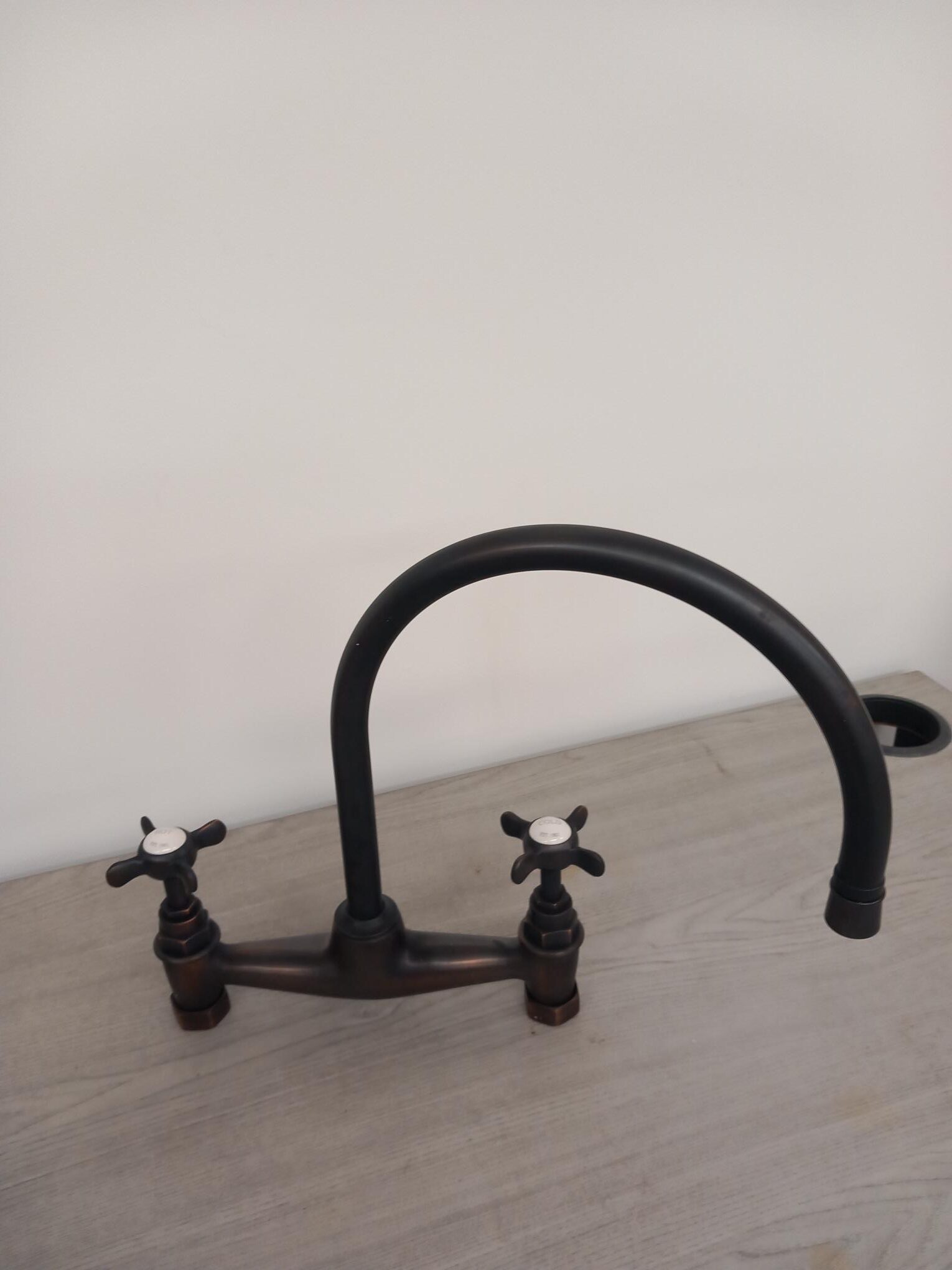 Two Deck Hole mixer tap in Weathered Copper - Rudge