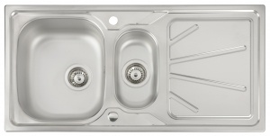 Trydent 1.5 Bowl Sink with Drainer in stainless steel – Abode