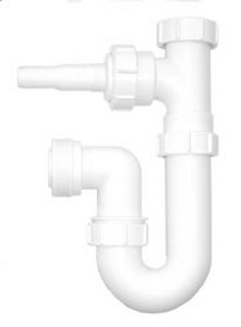 Plumbing kit for one-bowl kitchen sink: Ø114 Multi Ray basket strainer  waste, rectangular overflow and bottle trap. Code: 601-R-190-PR, Plumbing  sets with Ø114 waste, Plumbing sets with bottle trap - L.B. Plast