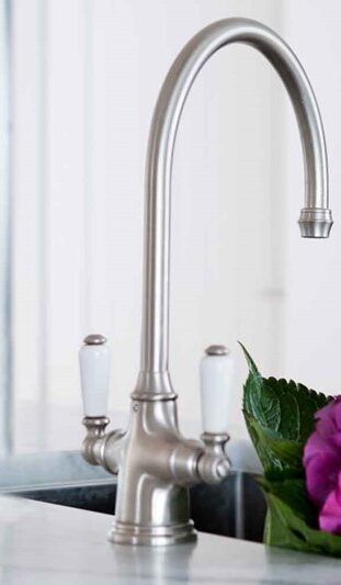 Phoenician tap with levers in a Nickle Finish – Perrin and Rowe