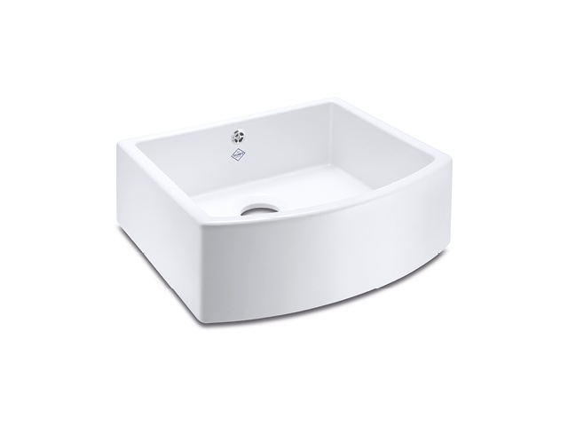 Waterside Bow Fronted 600 Single Bowl Ceramic Sink – Shaws of Darwen