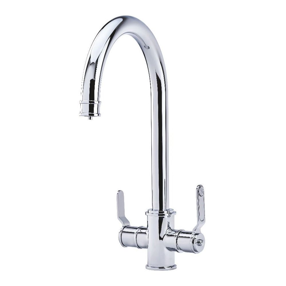 Armstrong Instant 3 n 1 Hot Water Tap with Twin Levers Polished Chrome- Perrin & Rowe