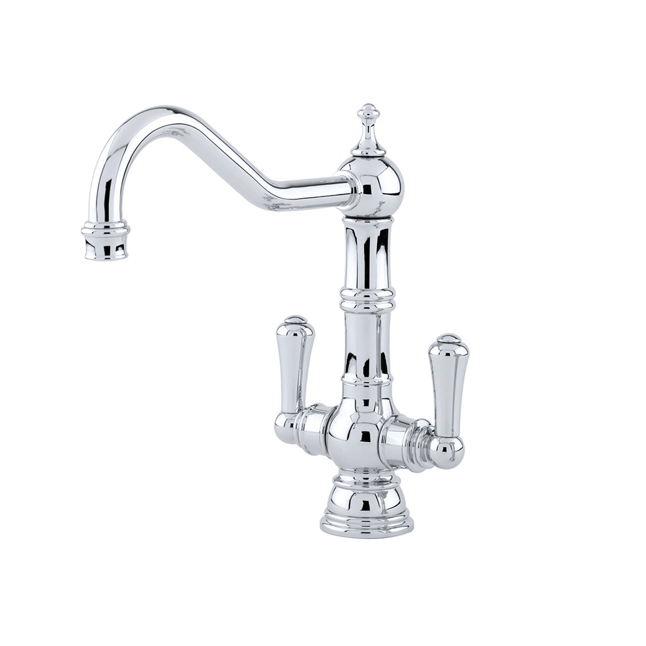 Provence Sink Mixer Tap with metal lever handles – Perrin & Rowe