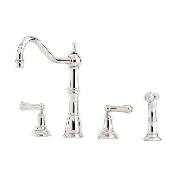 Provence Four Hole Sink Mixer tap with Rinse – Perrin & Rowe