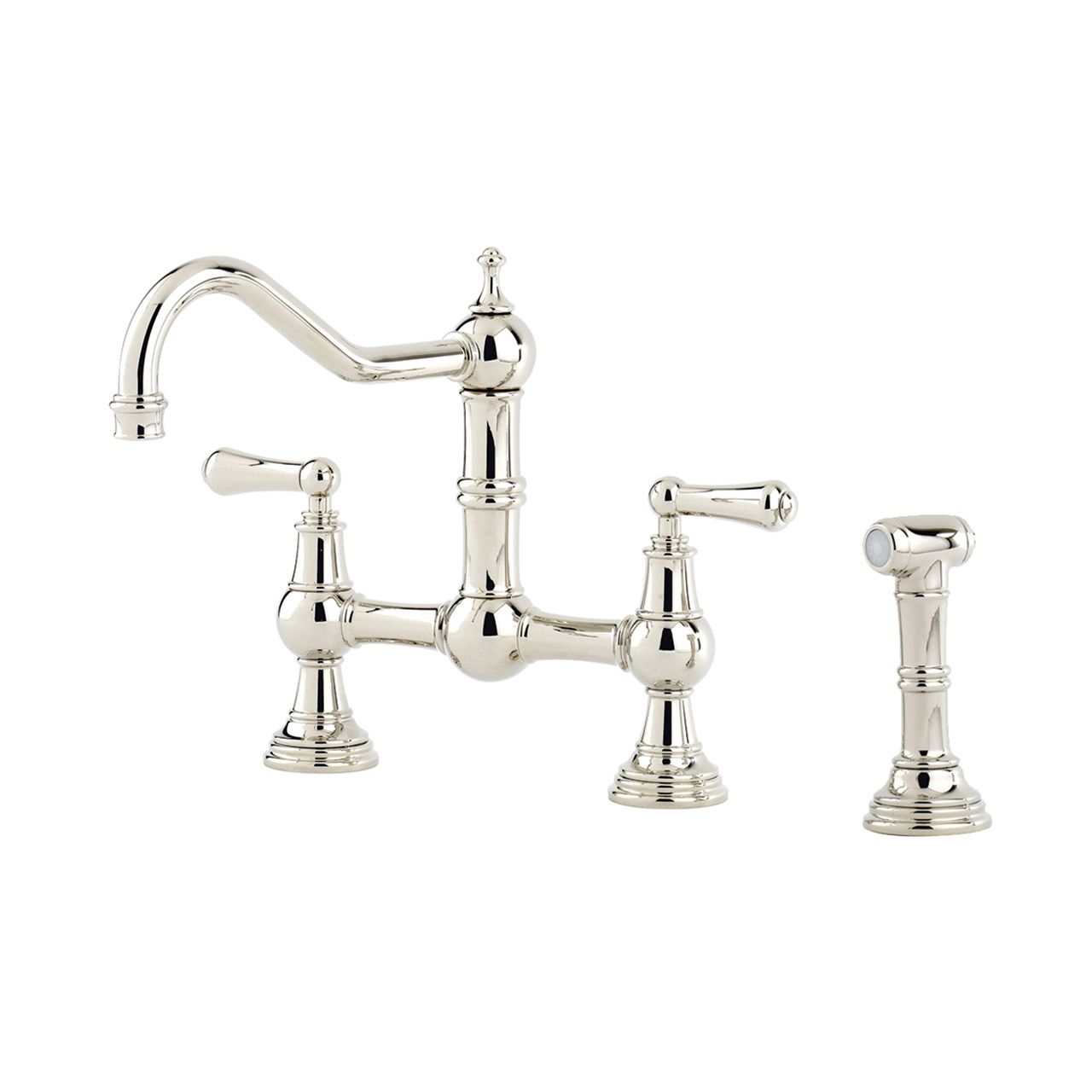 Provence Sink Mixer with Lever Handles and Rinse – Perrin & Rowe