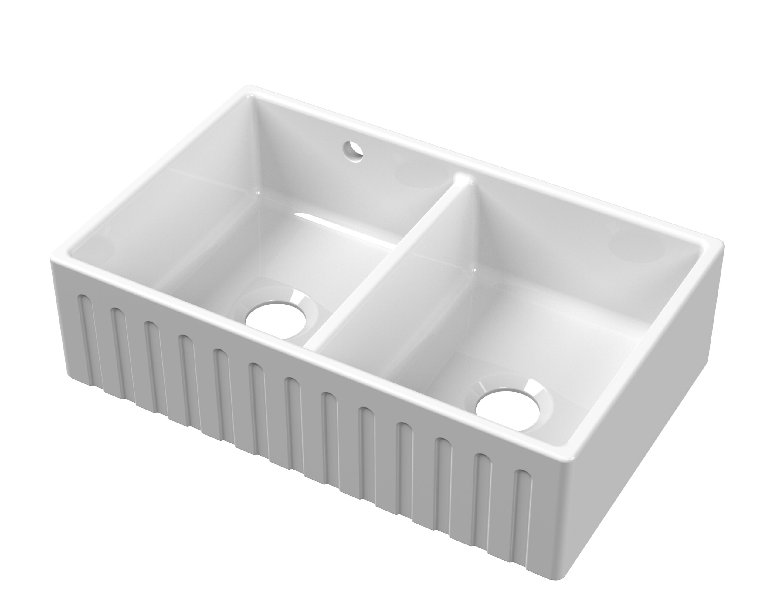 Double Bowl Butler Sink with Fluted Front – Regis