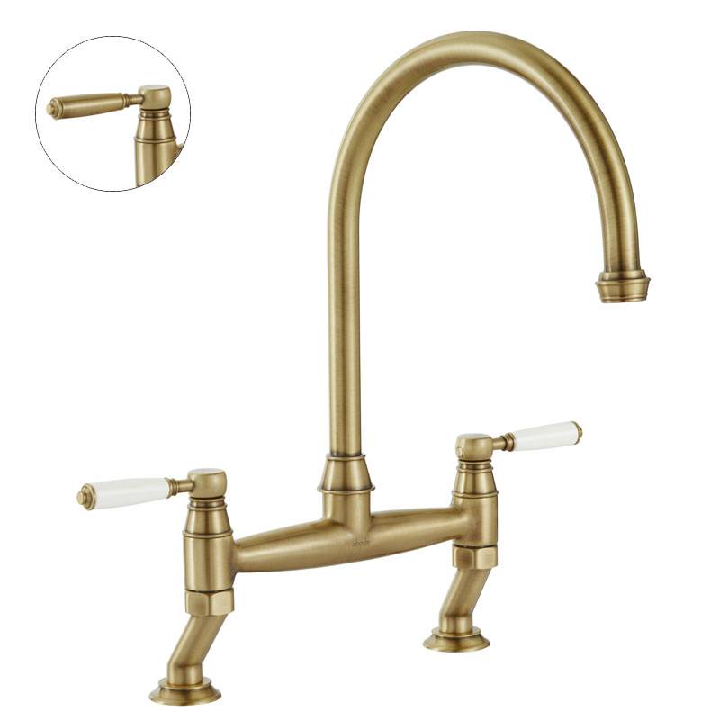 Oxbury Bridge Tap in Antique Brass - Abode