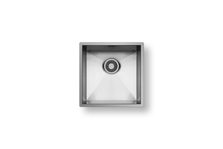 Tetragon Single Bowl Brushed Stainless Steel - Pyramis