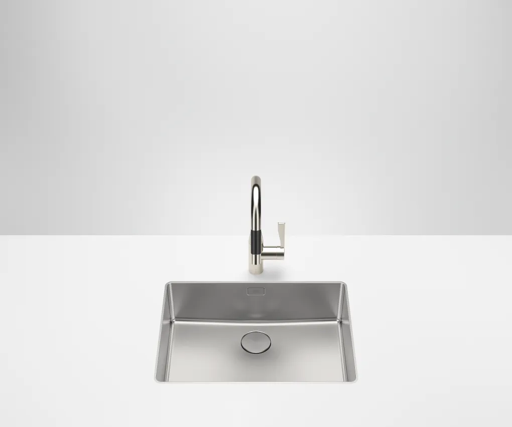 Dornbracht -  Single Bowl Sink Brushed Stainless Steel